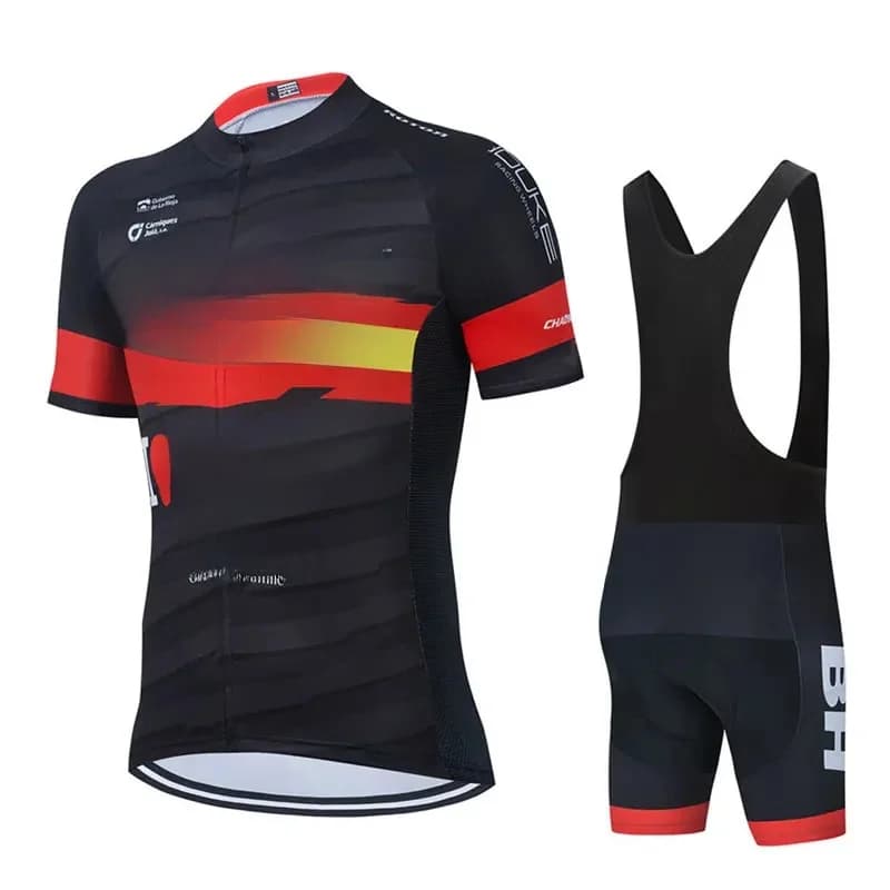 Nouvel ensemble maillot et culotte de cyclisme Pro Team BH 2026 à manches courtes avec rembourrage 19D pour homme – Tenue d'été VTT