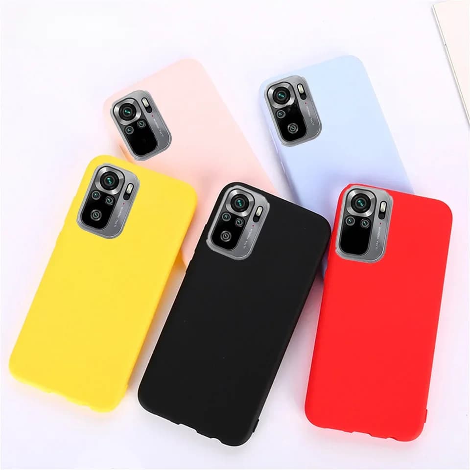 Coque en Silicone de couleur unie bonbon, étui souple mat en TPU pour Xiaomi Redmi Note 11 11S 10 Pro Max 10S 10X 4G 5G