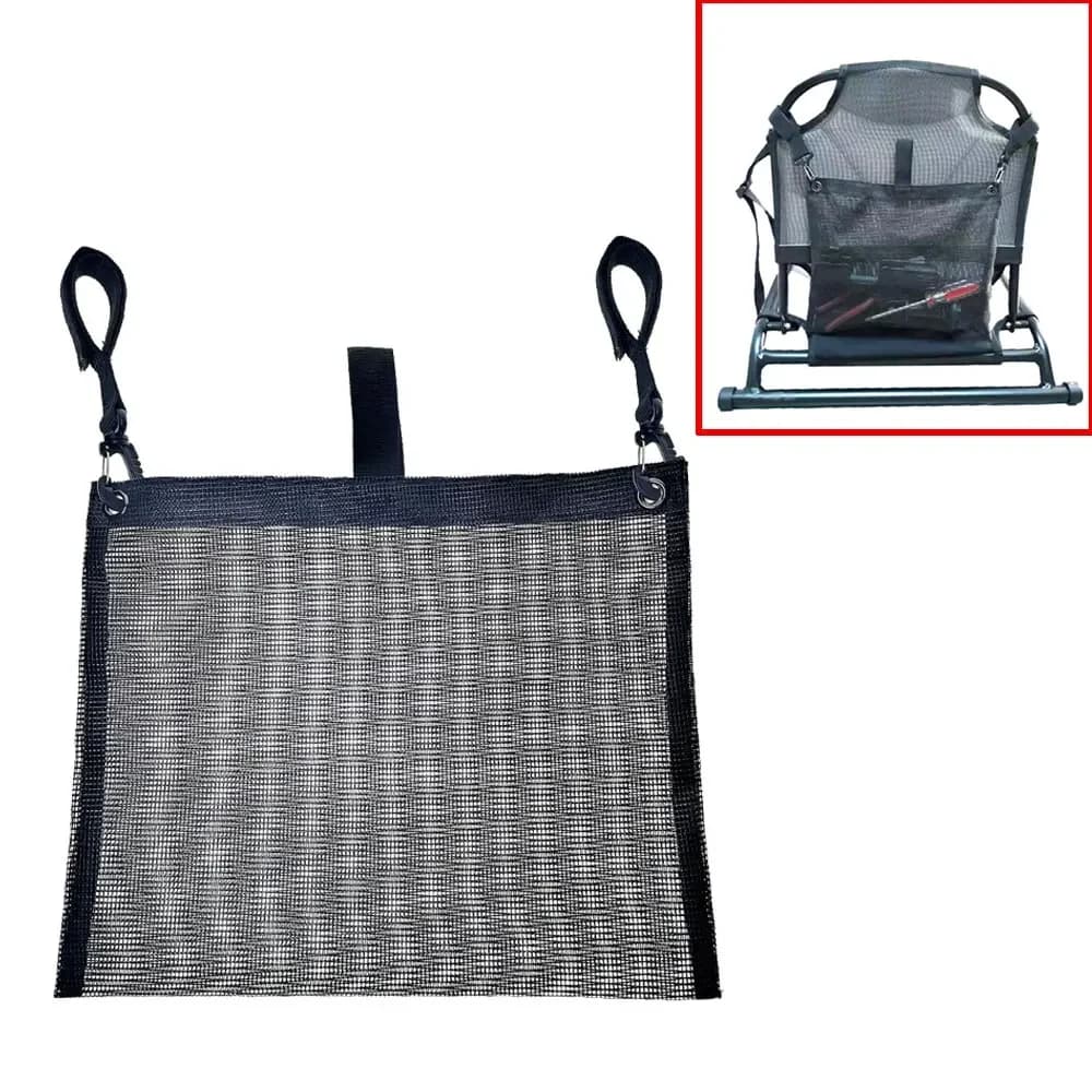 Sac en maille Durable pour Kayak, pochette de rangement de bière, chaise de bateau à rames, sac de boîte à outils, support de canne à pêche, sac de matériel