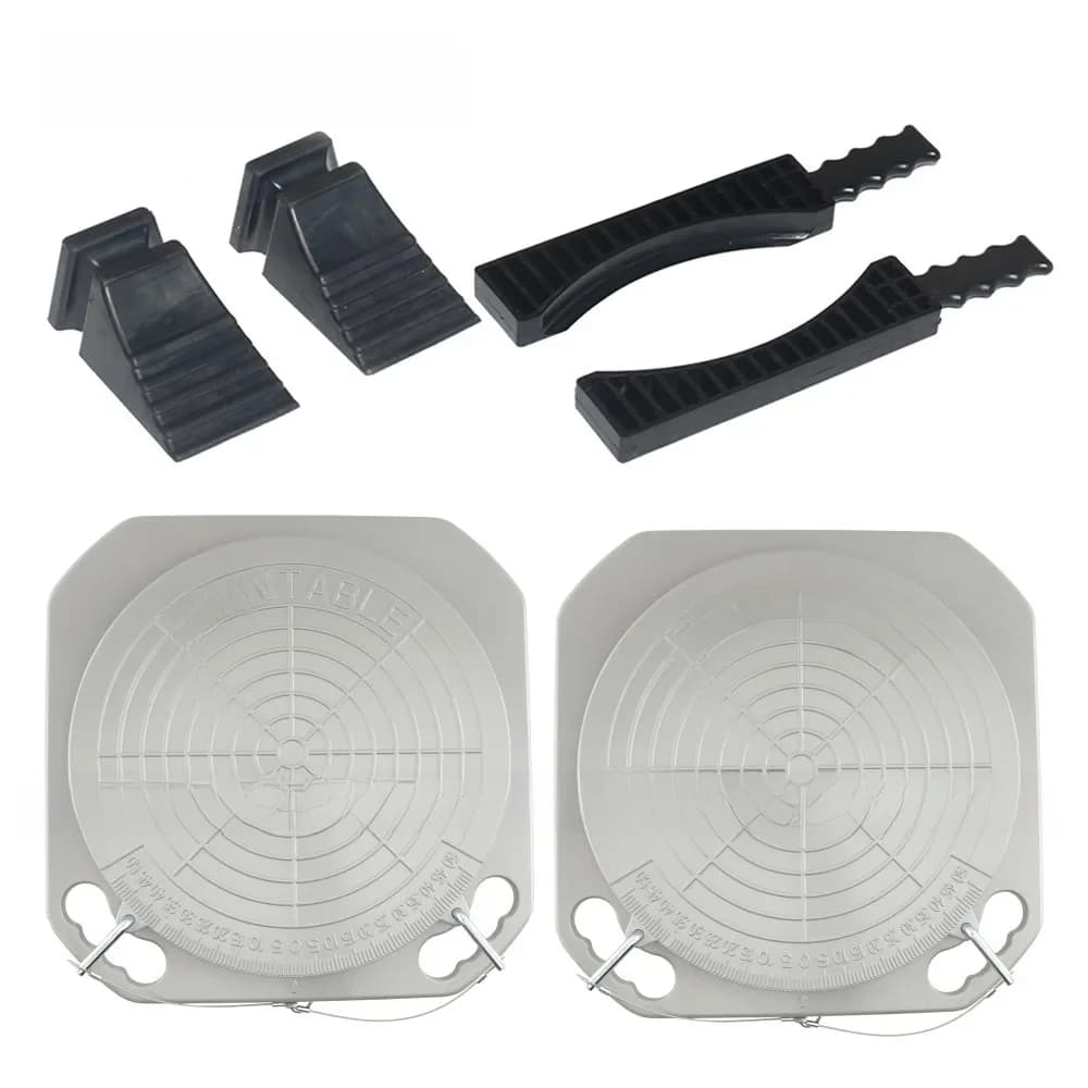 Système d'alignement de roues, plaques tournantes, plaques à rayon avec échelle, capacité de charge de 4 tonnes pour l'alignement des ciseaux, levage à 4 poteaux