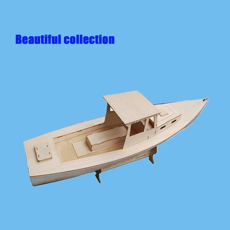Nouveau kit d'assemblage artisanal de bateau de pêche en bois DIY, modèle de bateau à crevettes, pièces en bois exquises, pour collection, loisirs créatifs et cadeau
