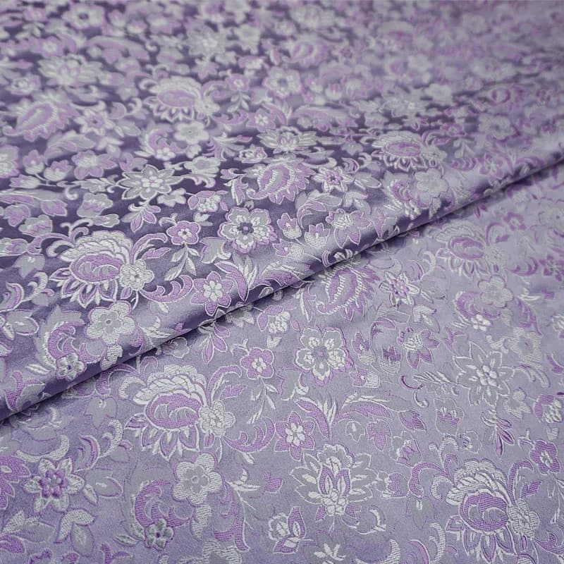 Tissu jacquard damassé violet clair pour cheongsam, manteau, rideau, nappe, coussin de canapé, rembourrage, patchwork, tissu de bricolage