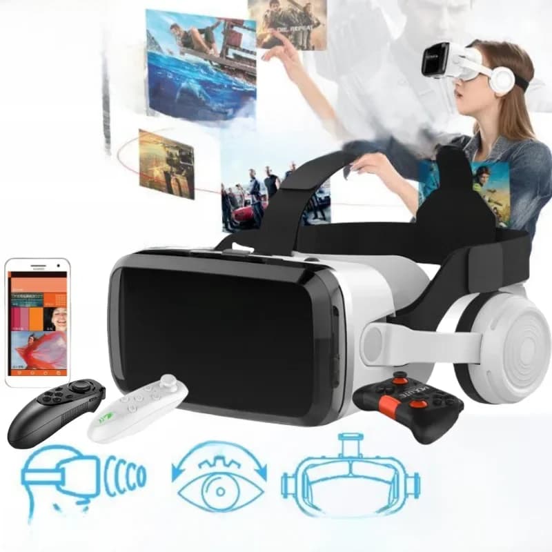 Lunettes de réalité virtuelle sans fil IMAX, énorme écran 3D, boîte en carton Google, casque VR pour téléphone 4.7-7.2 pouces, Support de manette de jeu