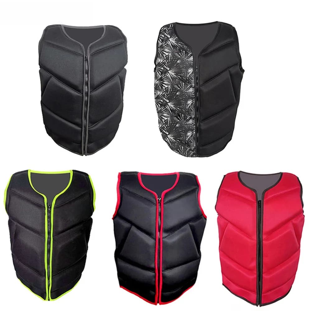 Gilet de Sauvetage en Néoprène pour Adultes, pour le Surf, le Ski, les Hurboats, le Radeau de Kayak, la Pêche, la Natation, la Dérive et le Sauvetage en Toute Sécurité