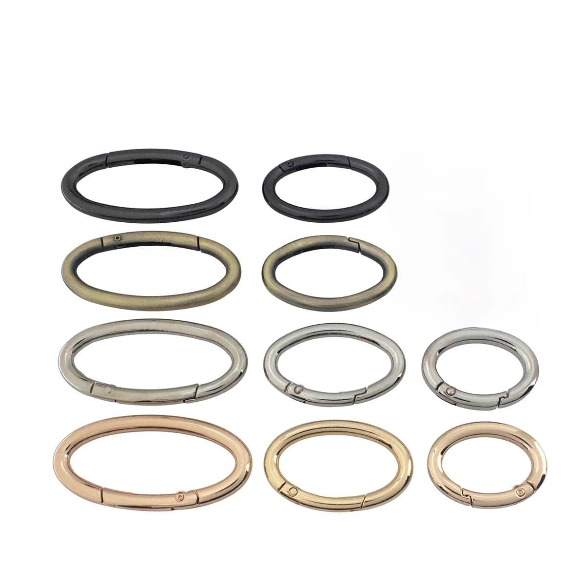 1x anneau ovale en métal mousqueton porte à ressort déclencheur fermoirs Clips pour artisanat en cuir ceinture sangle porte-clés crochets S/M/L