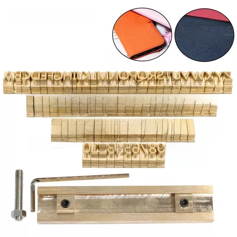 ZONESUN-Timbre de lettres de l'alphabet en laiton, timbre en cuir, outil d'estampage artisanal, fer de marquage, feuille chaude, machine d'estampage, moule