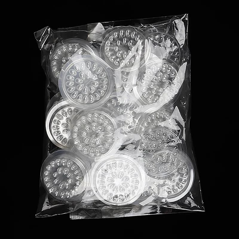 Porte-colle en plastique pour cils, 20 pièces, palette adhésive, tampons de colle pour Extension de cils, en forme de fleur, outils de maquillage