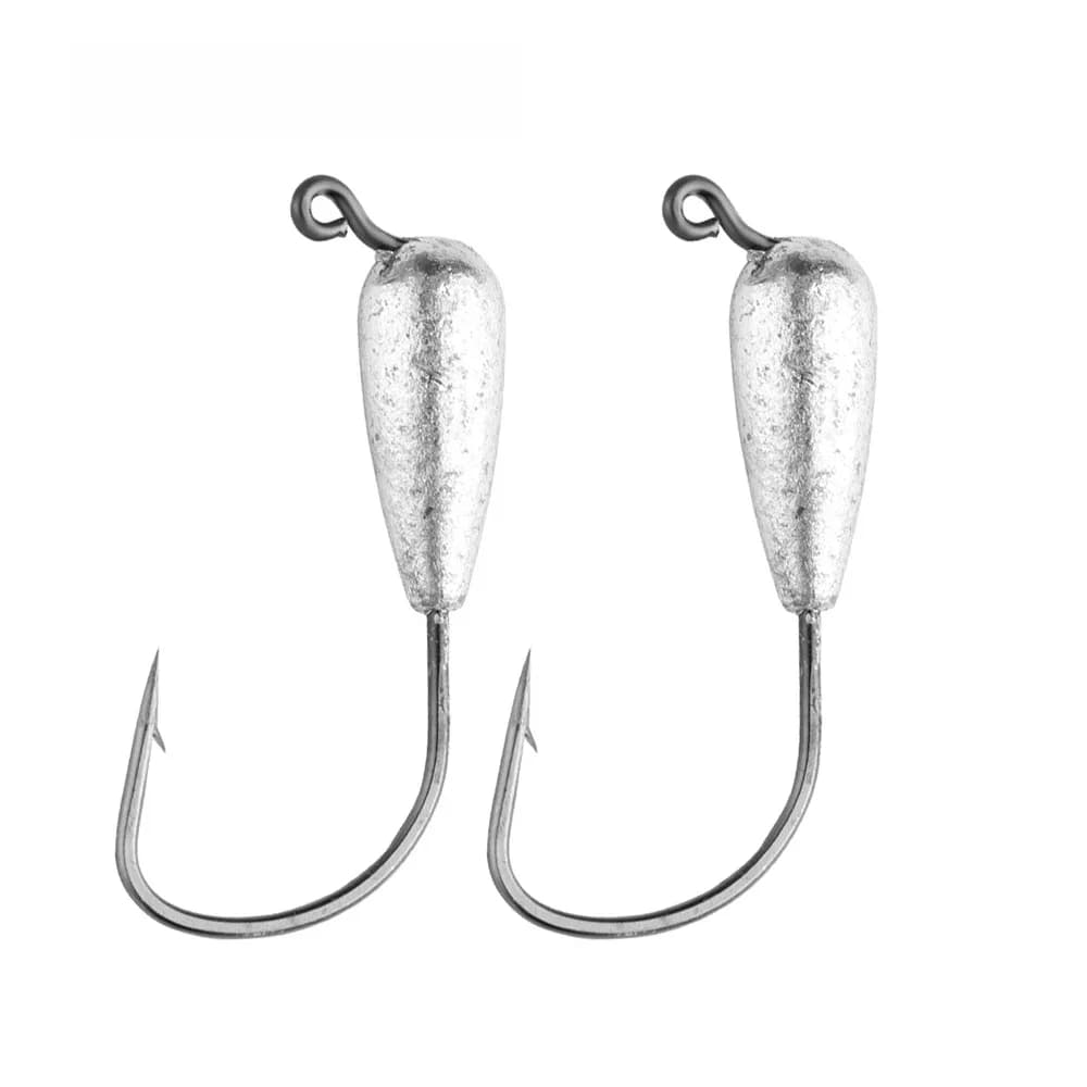 JOHNCOO – tête de gabarit avec hameçon, appât artificiel idéal pour la pêche en eau douce ou salée, au bar, goutte d'eau