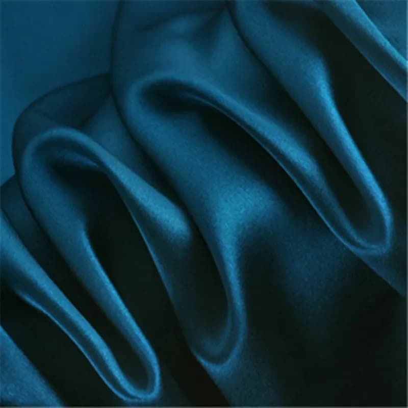 3/5/10m Tissu en mousseline de soie et crêpe pur Satin, haut de gamme, couture soyeuse, couleur unie, pour robe chemise, à la mode, bleu, noir, blanc au mètre