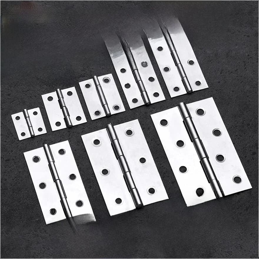 Charnière plate en acier inoxydable pour portes d'armoire, 2 pièces, 1 pouce, 1.5 pouces, 2 pouces, 2.5 pouces, 3 pouces, 4 pouces, charnière pour fenêtres, boîte en bois, Mini charnière