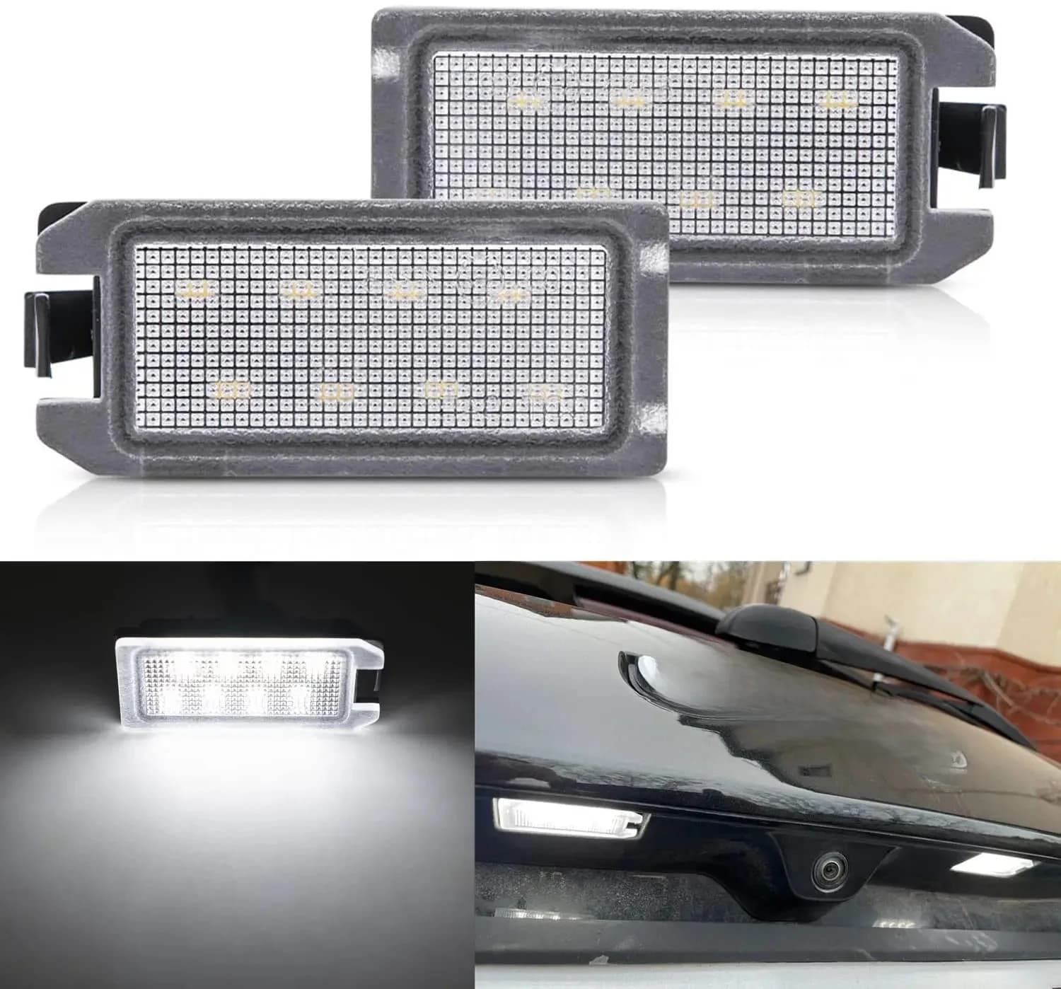 Lumière de plaque d'immatriculation Canbus LED, 2 lampes pour Jeep Grand Cherokee WK2 14-17 Compass Patriot 2015 – 2017 Dodge Viper 13-17 14-20