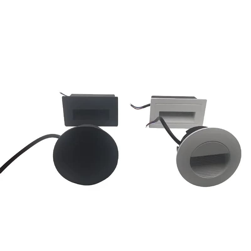Lumière encastrée IP65 pour escalier, 12 LED, 15 LED, lumière de marche, lampe encastrée, intérieur/extérieur, 85-265V