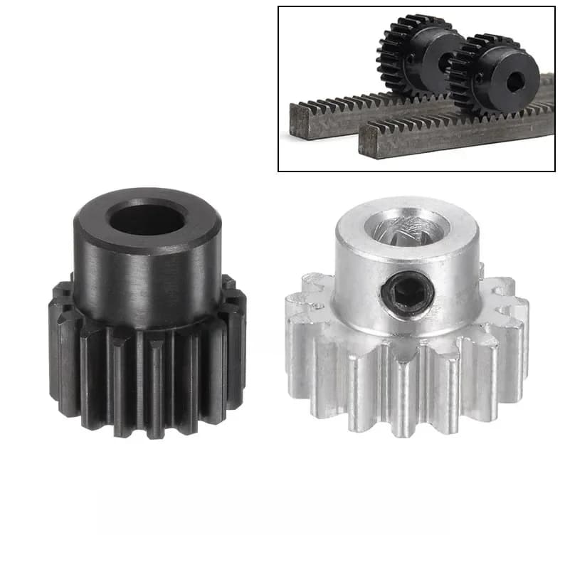 1Mod engrenage droit 16T 20T 32T 40T roue dentée de Transmission en métal 6.35mm alésage pignon moteur engrenage convexe saillant