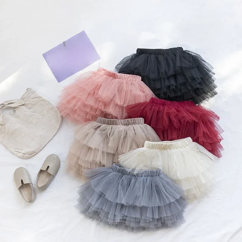 Mode bébé filles Tutu jupe moelleuse princesse Ballet danse Tutu maille jupe enfants gâteau jupe mignon filles vêtements