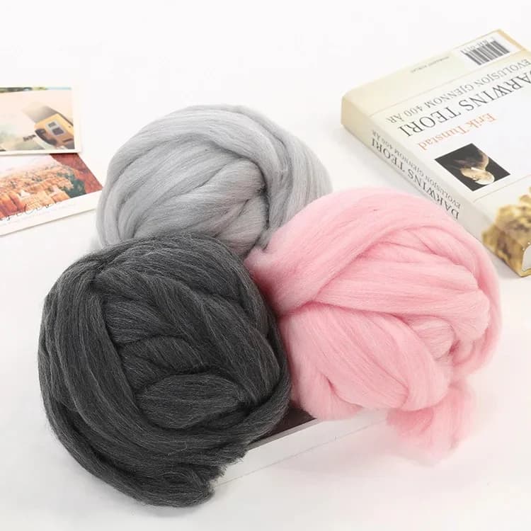Fil de laine islandaise super épais 1KG pour couverture tricotée à la main, tapis pour animaux fait main, fil à tricoter et à crocheter
