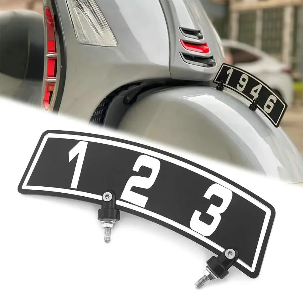 Support de plaque d'immatriculation de moto, autocollant de numéro de plaque d'immatriculation de garde-boue avant pour GTS 300 250 Sprint 125 S150, accessoires