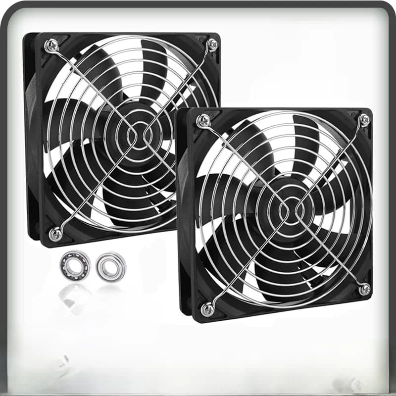 Ventilateur Axial avec grille, excellente Ventilation de 12cm, pour poste de travail, armoire, serveur, 5V, 12V, 24V, 48V
