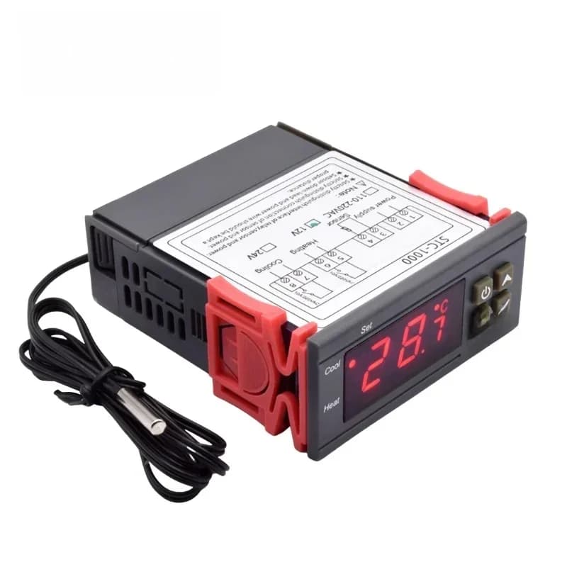STC-1000 LED régulateur de température numérique Thermostat incubateur Aquarium thermorégulateur 10A chauffage refroidissement relais AC220V DC12V
