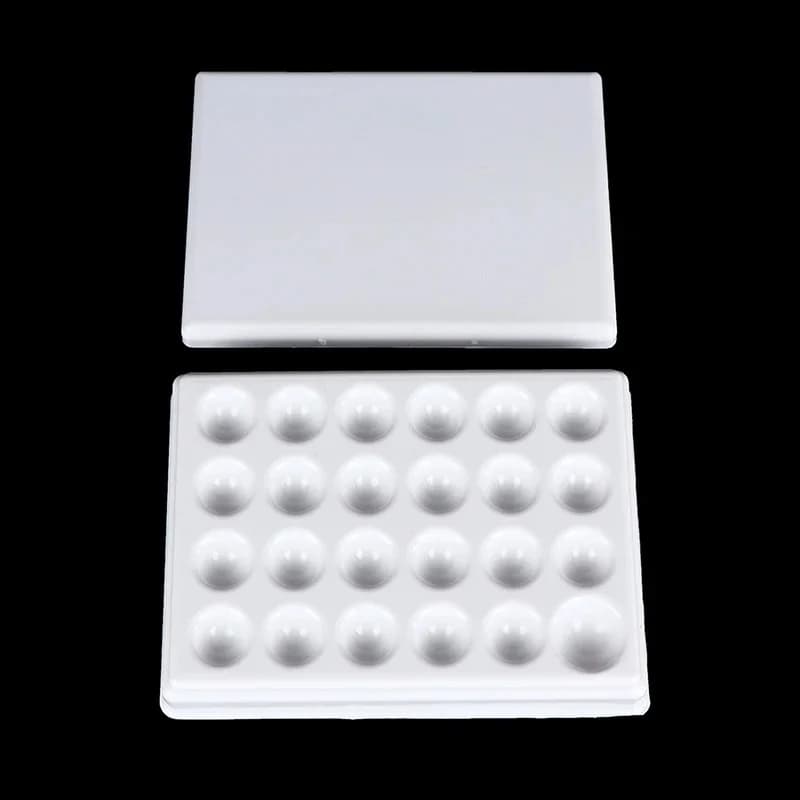 Laboratoire dentaire 24 fentes Palette en plastique plaque d'arrosage plaque de mélange outil de mélange