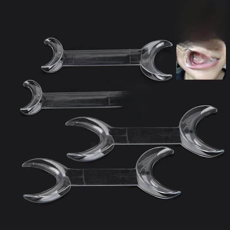 Écarteur dentaire Transparent à Double tête en forme de T, écarteur de joues et de lèvres, extenseurs de bouche intra-oraux dentaires, 4 pièces