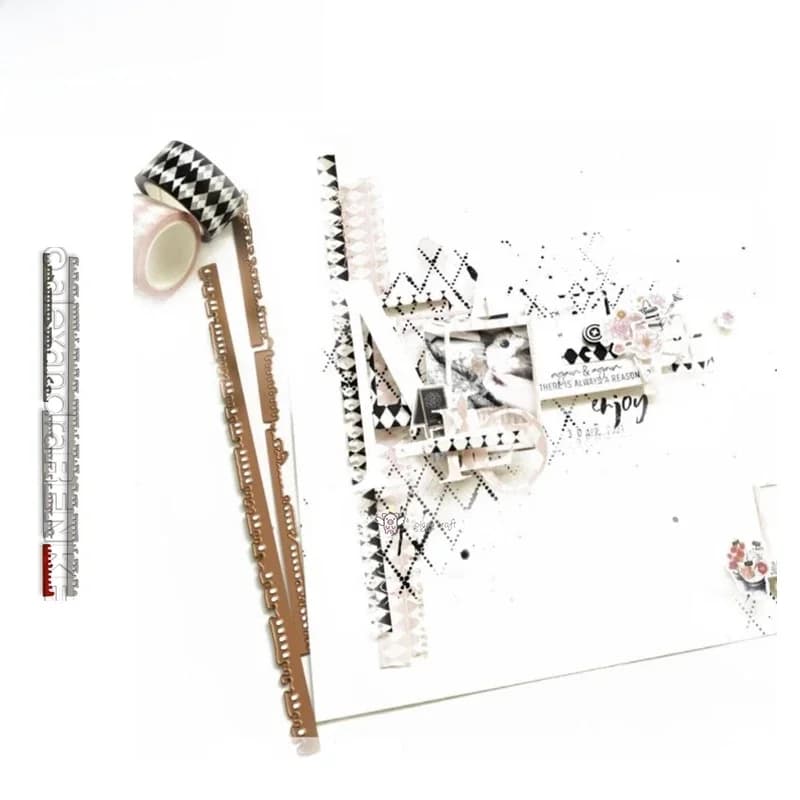 Piggy Craft-Matrices de découpe en métal, moule découpé, carte de voeux, bande de bord, scrapbooking, papier, couteau, lame, poinçon, pochoirs