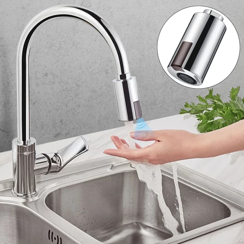 Dispositif d'économie d'eau de robinet de cuisine, robinet sans contact, salle de bains, capteur gonflable automatique, robinet de douche, filtre de pomme de douche