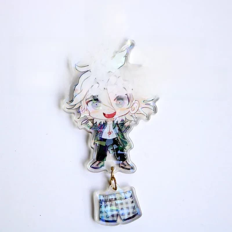 Porte-clés personnalisés dessin animé Llavero porte-clés Photo personnalisé Anime charmes hologramme clair acrylique personnalisé porte-clés de créateur