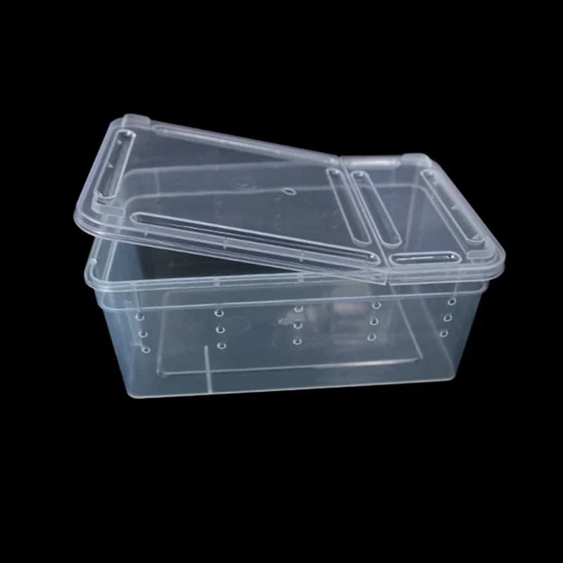 Boîte en plastique transparente, Transport d'insectes et de reptiles, réservoir de tortues, boîte d'élevage pour araignées, lézards, serpents et grenouilles