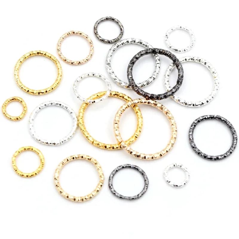 50-100 pcs/lot 8 10 15 18 20mm 5-Couleurs Anneaux Rond Tordu Split Anneaux Connecteurs pour les Bijoux Diy Trouver Faire Fournitures