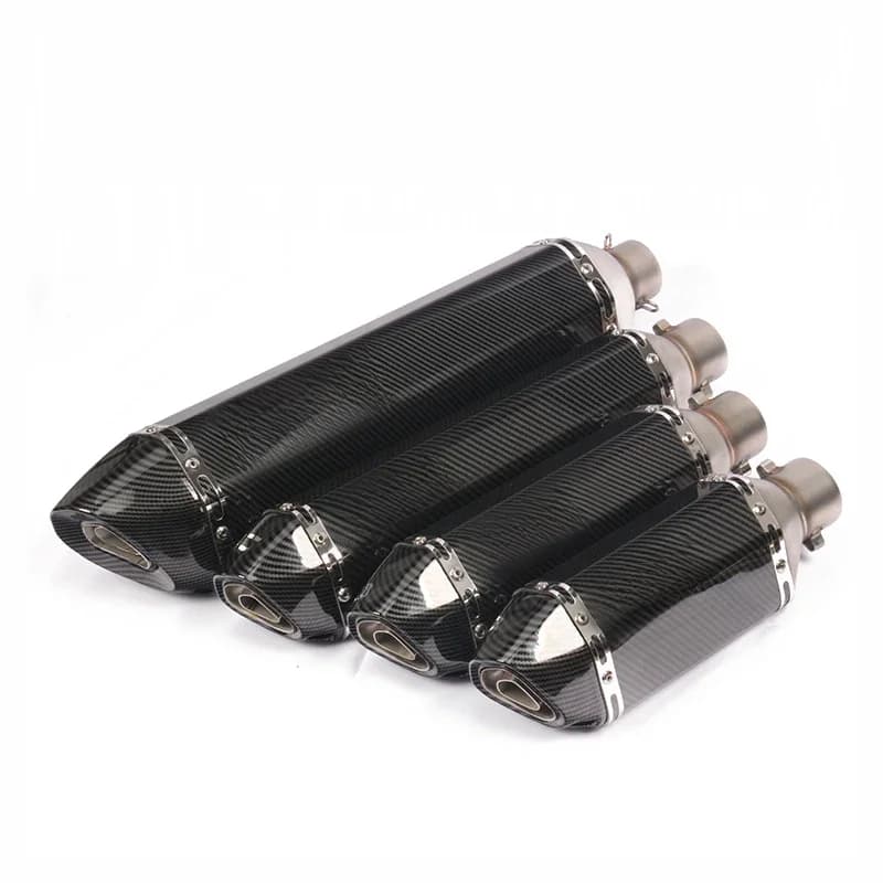 Tuyau d'Évent Universel pour Moto, 38-51mm, avec Silencieux, 310/370/470/570mm, en Acier Inoxydable, pour Vélo de Rue RL
