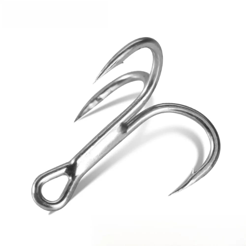 Hameçon triple Hunthouse 3X renforcé, 10 pièces/lot, acier carbone haute résistance, eau salée 4 # 6 # 8 # Pour les accessoires d'outils de pêche à la ligne dure