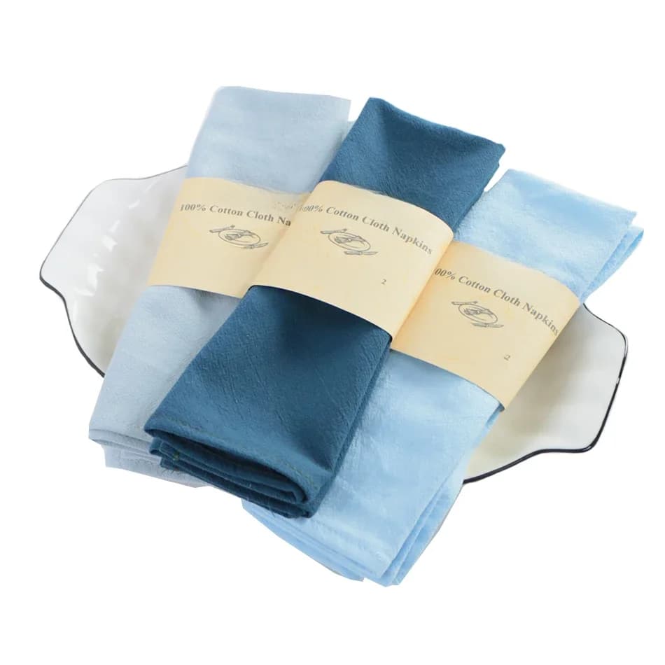 Lot de 2 serviettes de table en tissu 100% coton, doux, confortables, réutilisables, cuisine familiale, décoration rustique pour fête de mariage