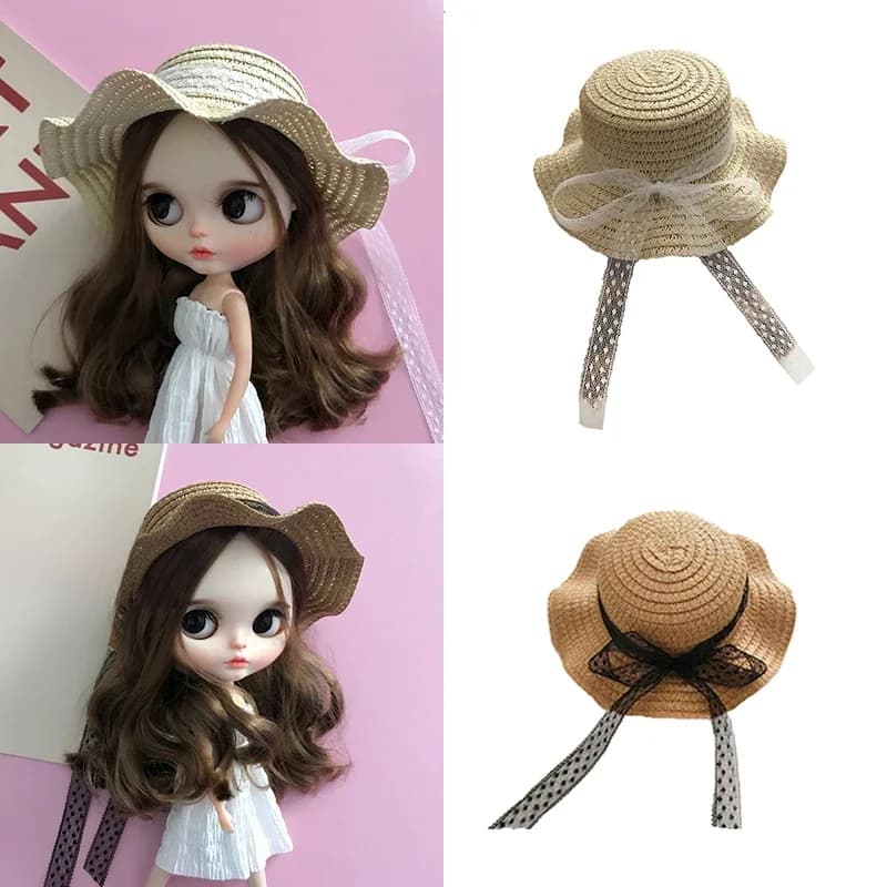 DLBell-Chapeau de paille fait main pour poupée Blyth, accessoires de pullip Licca, Azone 1/6, nouveau style