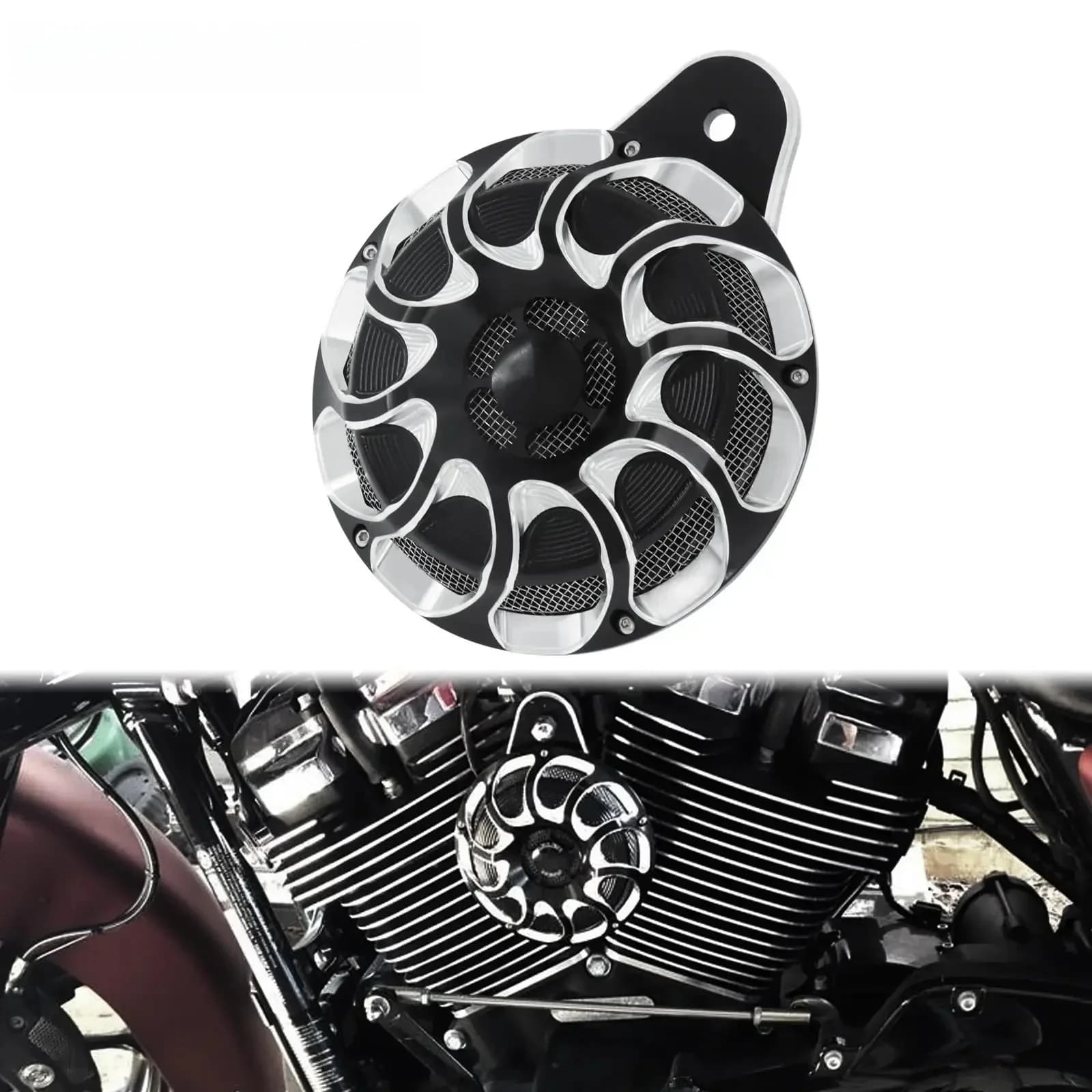 Ensemble de cornes de couvercle de klaxon CNC pour moto, pour Harley Touring Big Twin Cam FLT Electra Glide 91-Up Sportster XL 1200 883 2007-Up