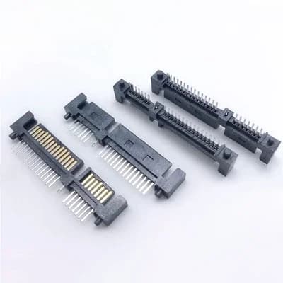 Connecteur SATA mâle 22 broches 7 + 15P, interface de disque dur, connecteur à broche droite à une rangée, prise