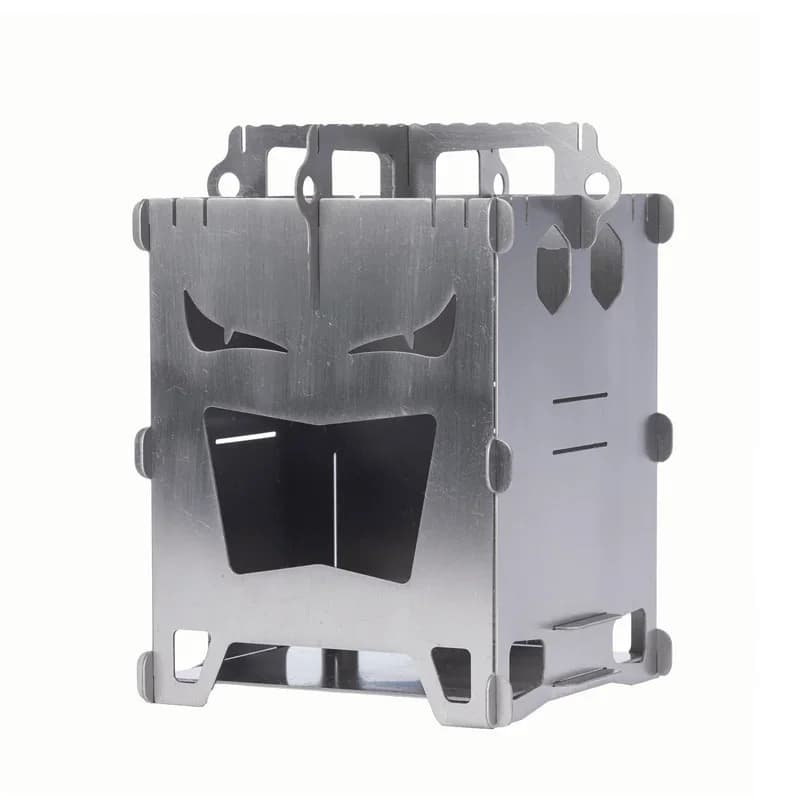 OneTigris poêle à bois de chauffage en titane poêle à bois épissage mauvais yeux four de Camping Portable pique-nique cuisine fournitures de Camping