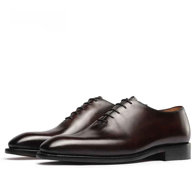 Chaussures en cuir véritable faites à la main pour hommes, chaussures provoqué de luxe italiennes, style Oxford personnalisé, grande taille ino -47, 1 pièce