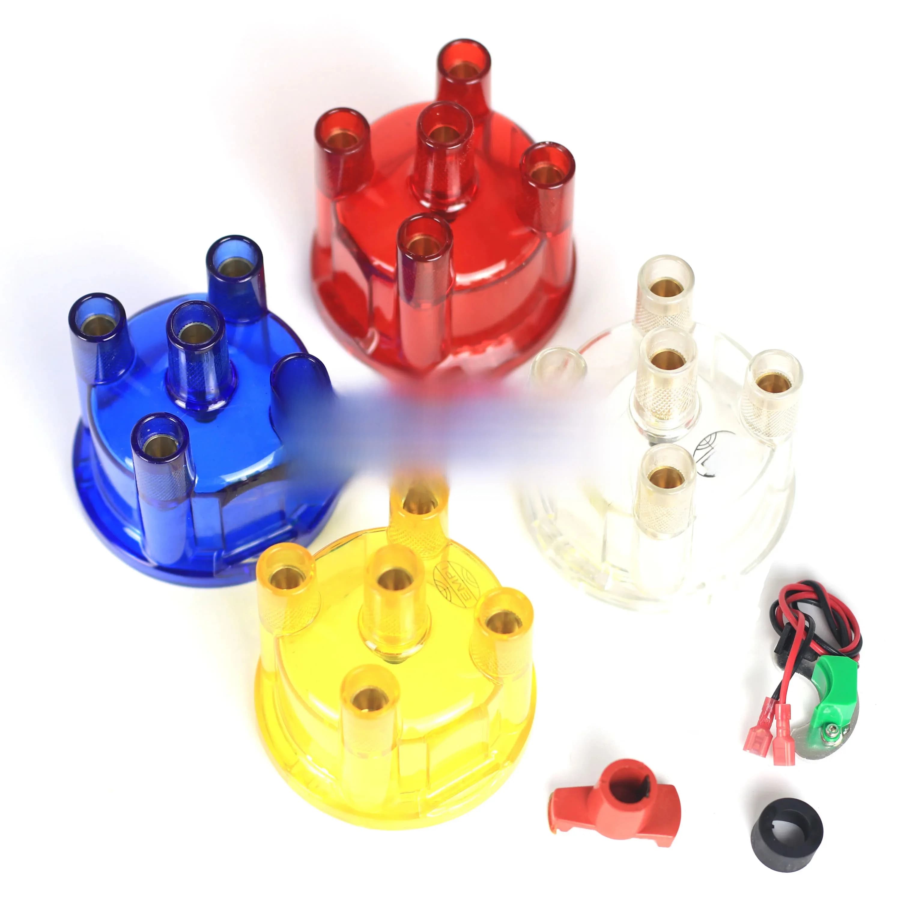 SherryBerg-Kit d'Allumage Électrique pour la Plupart des 4 Cylindres Bosch, Bouchon de Mathiateur pour EMPI Rouge/Bleu/Blanc/Jaune + Rotor + 009