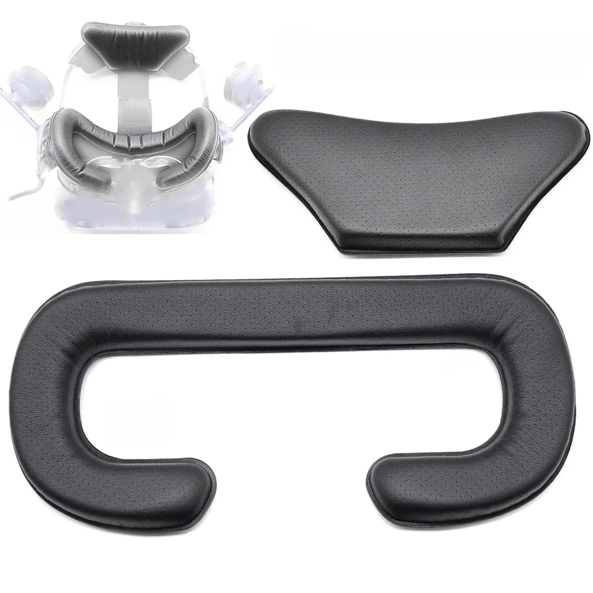 Housse de coussin en cuir, coussinets pour les yeux, tapis éponge, accessoires de réalité virtuelle, masque en mousse faciale souple et résistant à la sueur pour casque HTC Vive PRO
