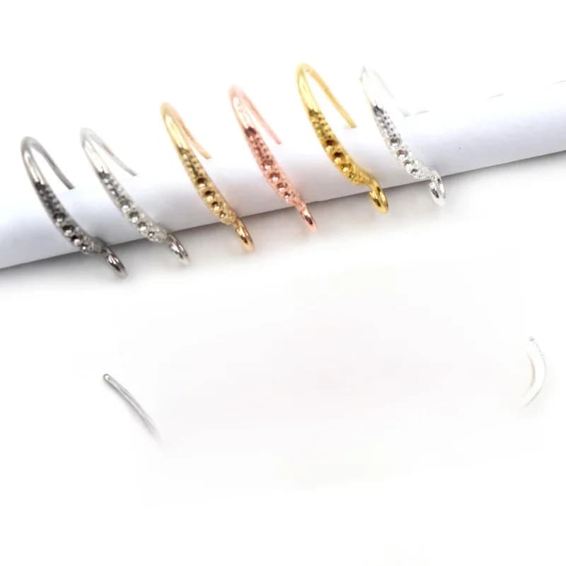 20 pièces 19x10mm rhodium argent plaqué or boucle d'oreille résultats boucles d'oreilles fermoirs crochets raccords bricolage fabrication de bijoux accessoires fil d'oreille