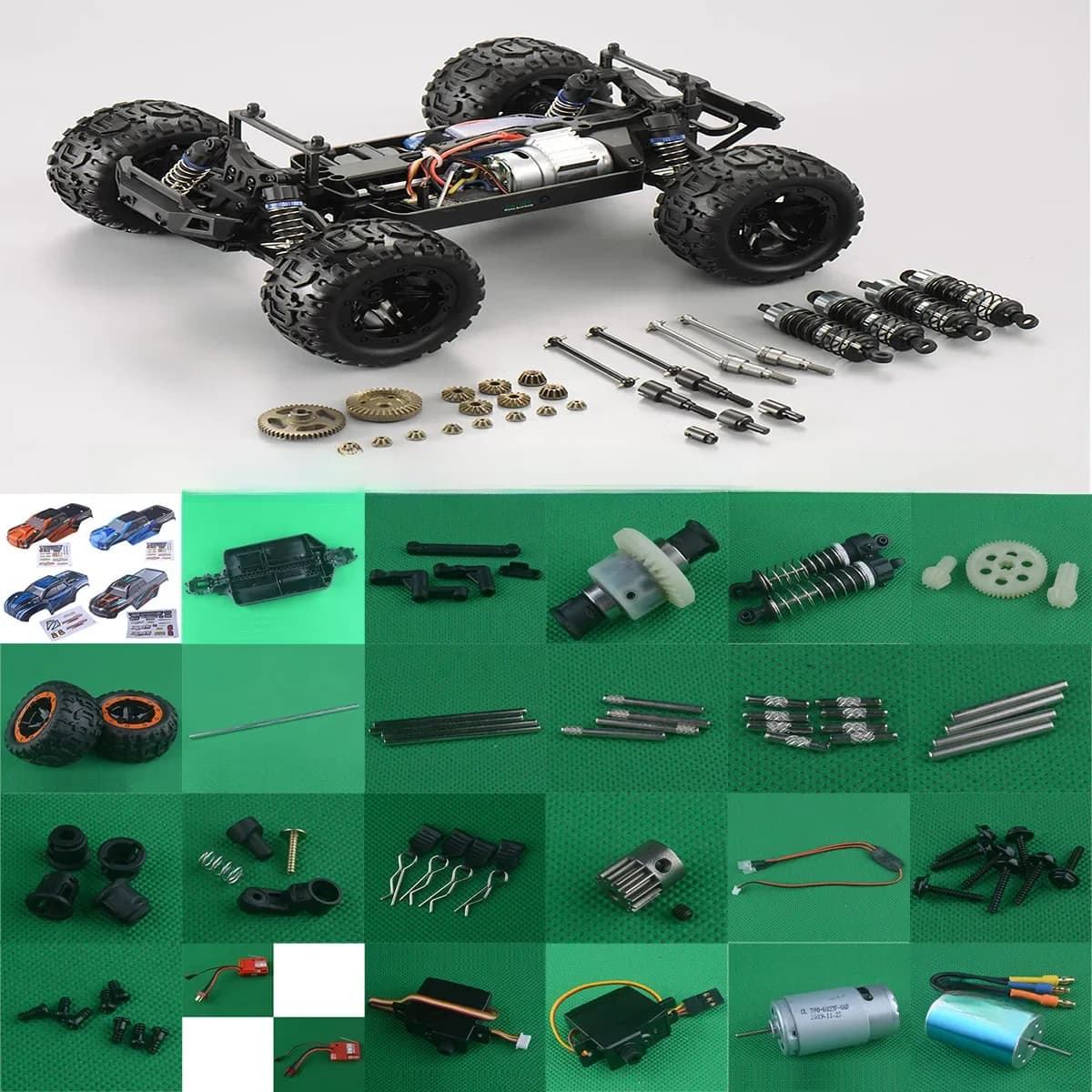 HBX-Pièces de Rechange pour Voiture RC, Pneus, Châssis, Vis, Engrenage, Servo, Broche de Coque, Choc OP, Pièces Métalliques, 16889A, 16889, SG1601, SG1602