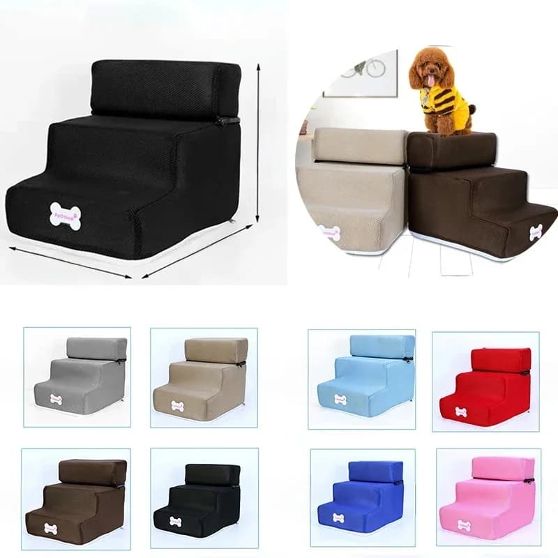 Maison pour Hot Dog, escaliers pour animaux de compagnie, 2/3 marches, pour petit chien, chat, rampe pour animaux de compagnie, antidérapante, amovible, lit pour chiens, fournitures pour animaux de