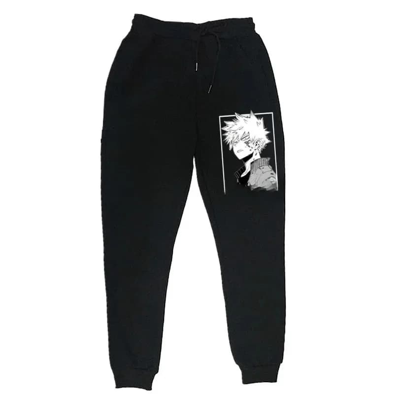 My foreAcademia-Pantalon de jogging imprimé pour homme, survêtement décontracté, anime japonais, Katsuki Bakugo Harajuku, fjCasual, 2021