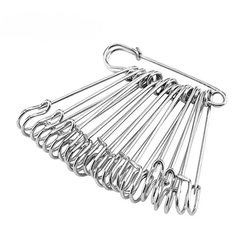 Épingles de sûreté en acier inoxydable, 10 pièces, outils de couture, accessoires, aiguilles, grande épingle de sûreté, petite broche, accessoires pour vêtements