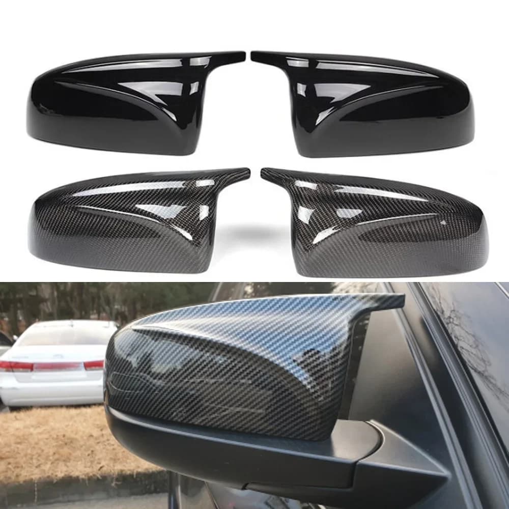 Excellent aile latérale faceliftée modifiée pour BMW X5 E70 X6 E71 2008-2013 capuchons de couverture de miroir couleur Fiber de carbone noir brillant