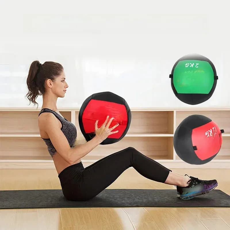 IkGym-Balle de gravité en PU souple pour entraînement physique, accessoire pour crossfit et équilibre, diamètre 35cm