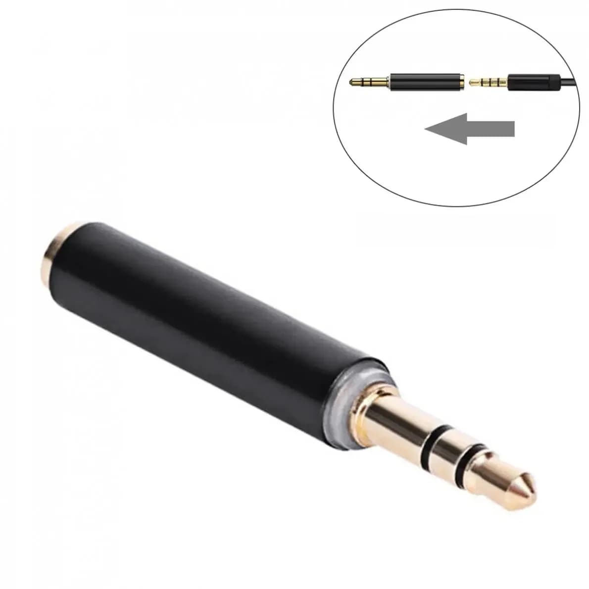 Adaptateur plaqué or 3,5 mm TRS mâle vers femelle TRRS, connecteur audio stéréo, adaptateur 3,5 mm 3 pôles mâle vers 3,5 mm 4 pôles femelle