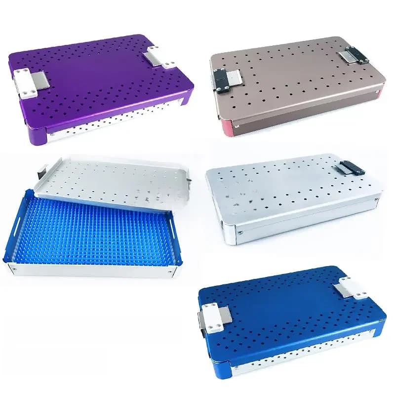 Plateau de stérilisation avec tapis en Silicone, plateau de désinfection, Instruments de maintien, stérilisation