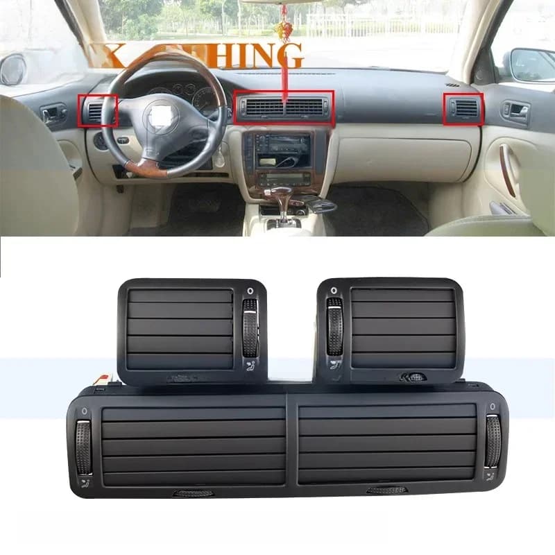 Kamshing-Grille de Climatisation pour Volkswagen Passat B5, Sortie de Ventilation de Climatiseur, 2001, 2002, 2003, 2004, 2005