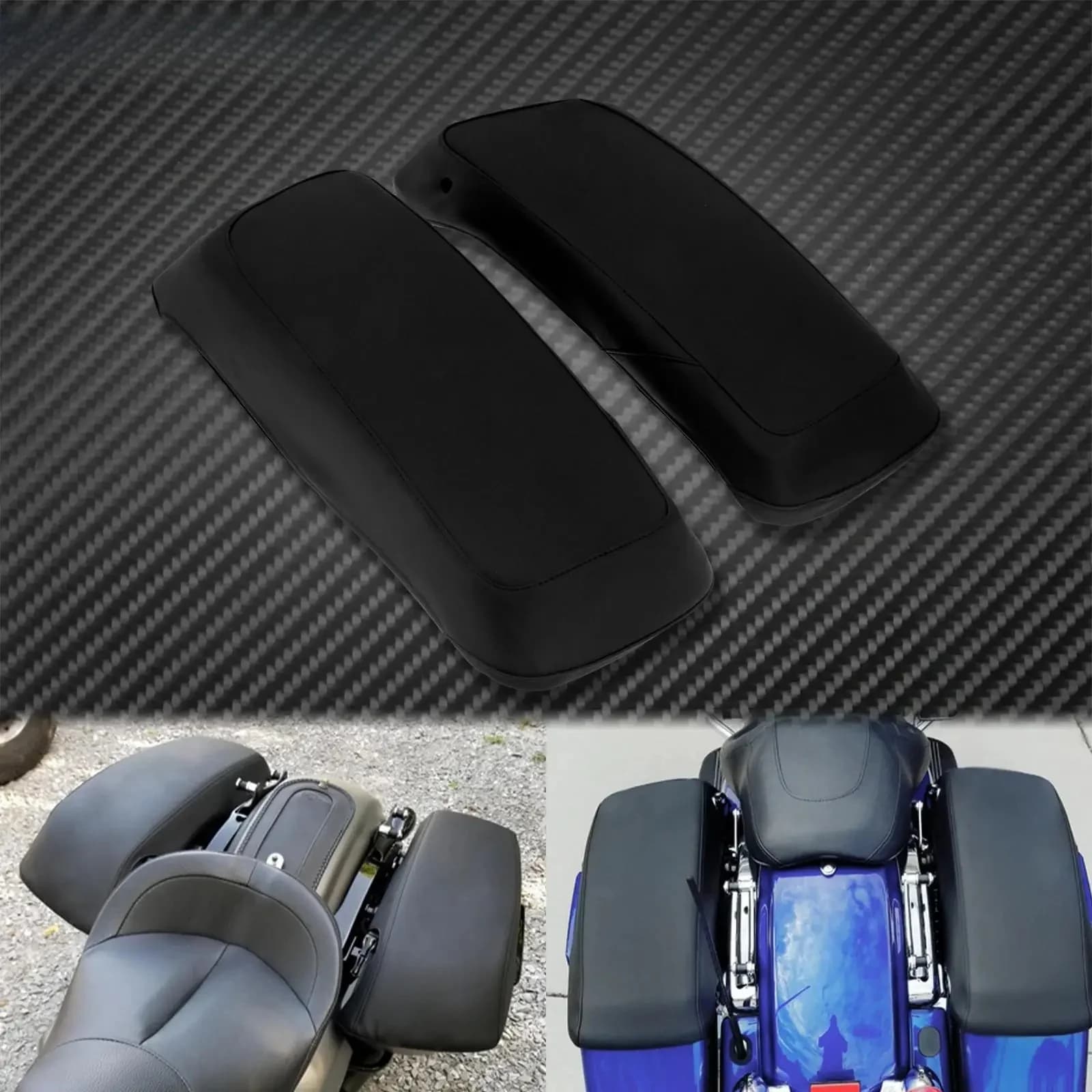 2 housses de couvercle de sac de selle Premium pour moto, en cuir imperméable, pour Harley Touring Road King Road Glide Street Glide FLH 2014 – 2025
